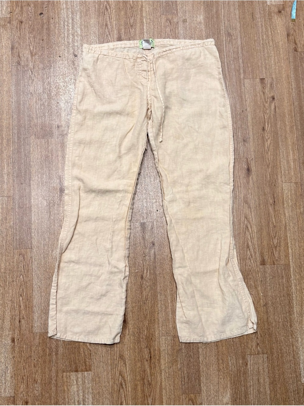Juicy Couture Beige Linen Drawstring Pants